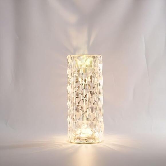 GLOBE LED Integrated Rechargeable Crystal Portable Touch Lamp with Remote New - Picture 1 of 16